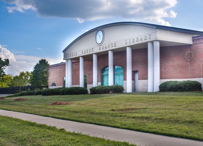 An image of the Steele Creek Library.