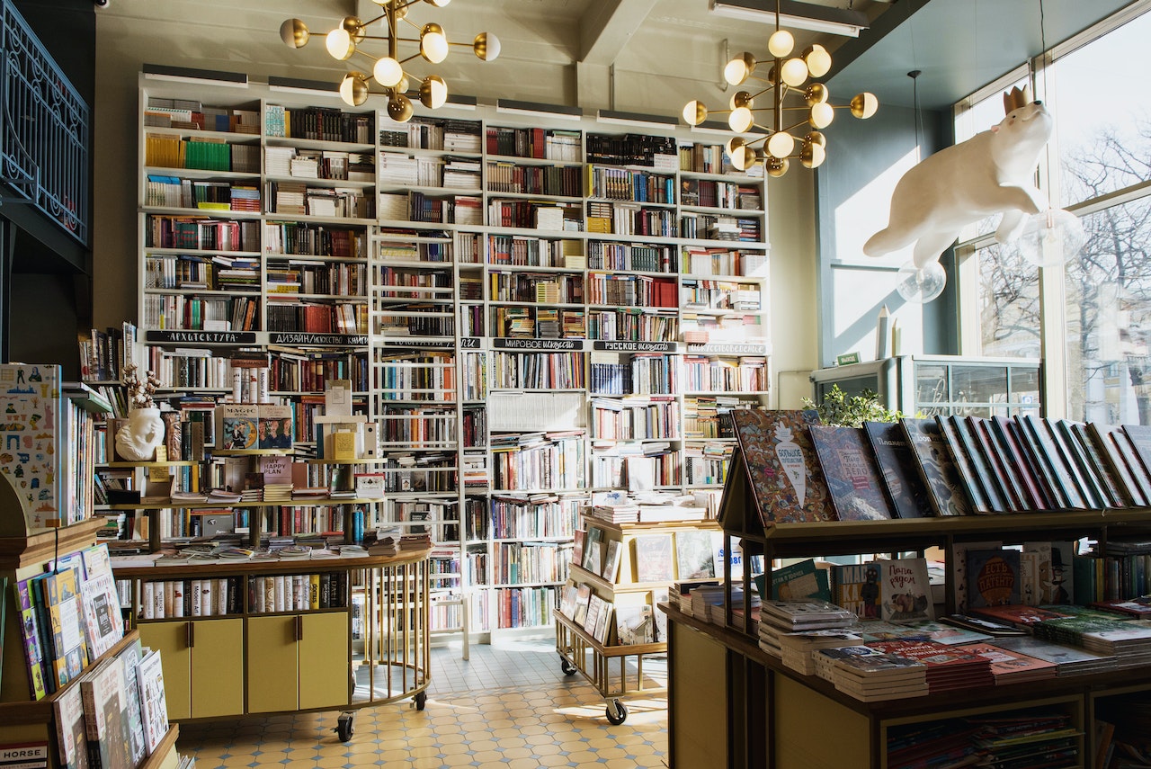 Books on a shelf